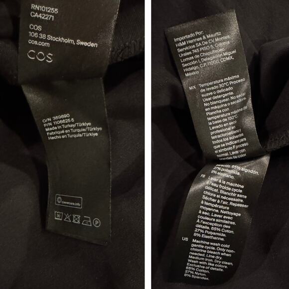 COS Tie Back Long Sleeve Midi Dress Size Small - Picture 10 of 12